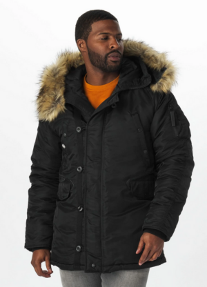 Schwarze Winterjacke